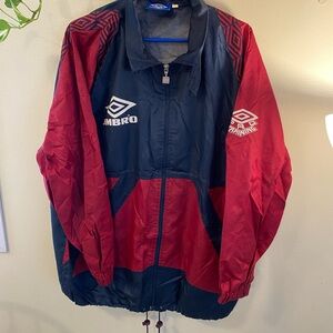 Vintage Umbro  Men's Red & Black Training Jacket